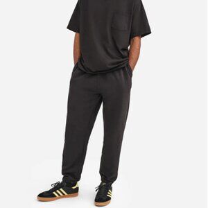 Mate the Label Men's Organic Fleece Relaxed Sweatpant Jet Black Size Large